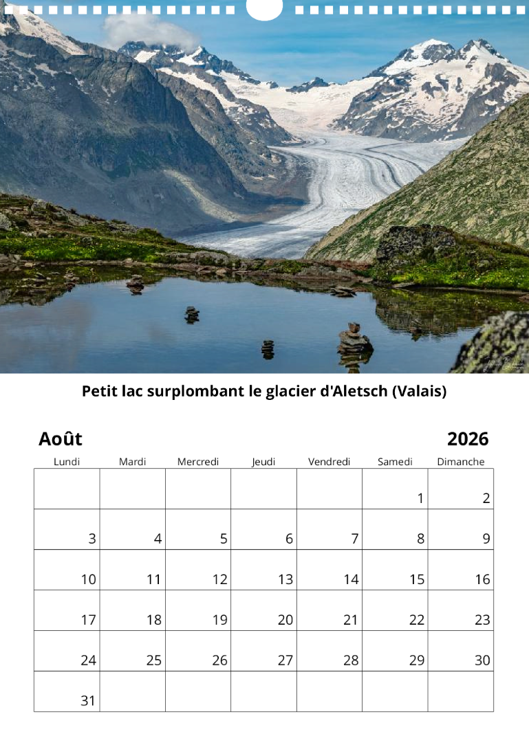 Calendrier 2026 Aout Calendrier 2026 - Août