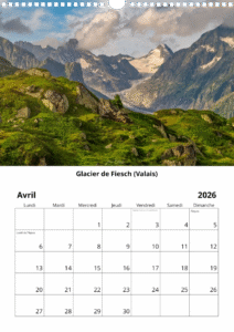 Calendrier 2026 - Avril