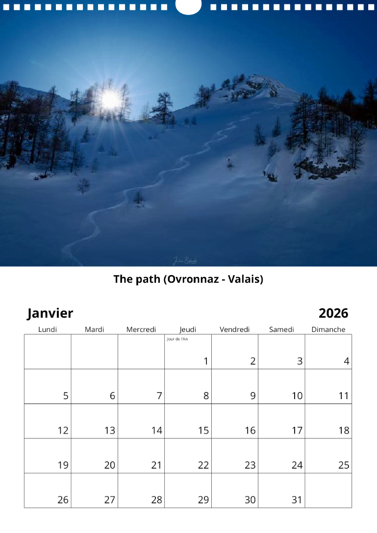 Calendrier 2026 Janvier Calendrier 2026 - Janvier