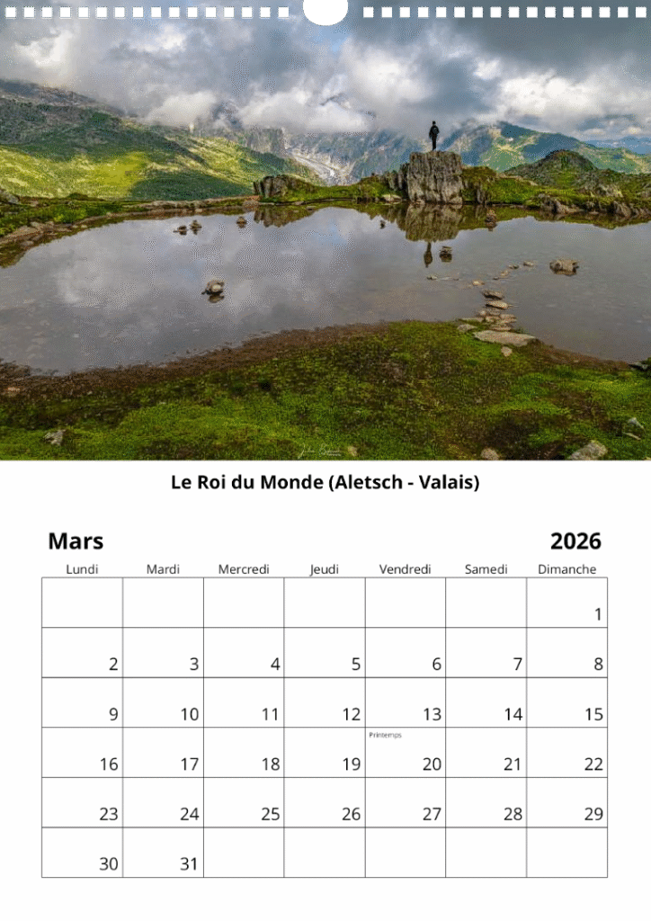 Calendrier 2026 Mars Calendrier 2026 - Mars
