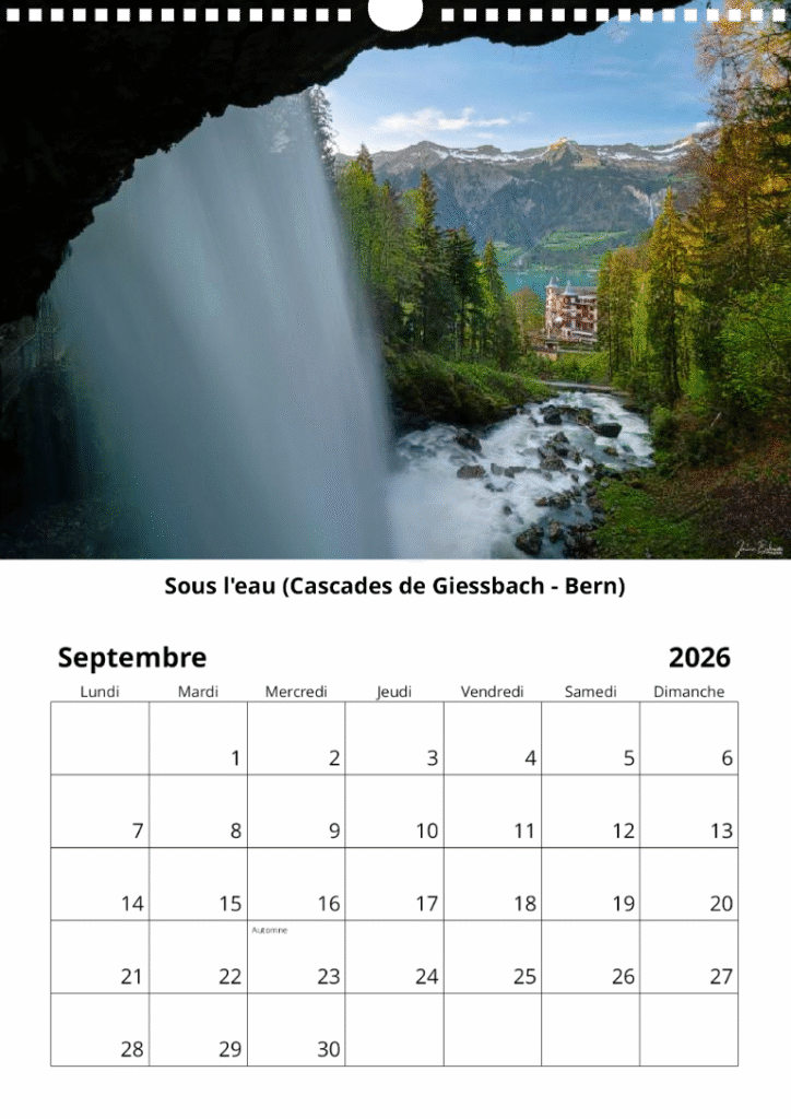 Calendrier 2026 Septembre Calendrier 2026 - Septembre