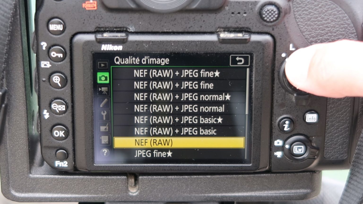 Configuration de tous les types de fichiers photos Nikon D850 Configuration de tous les types de fichiers photos Nikon D850