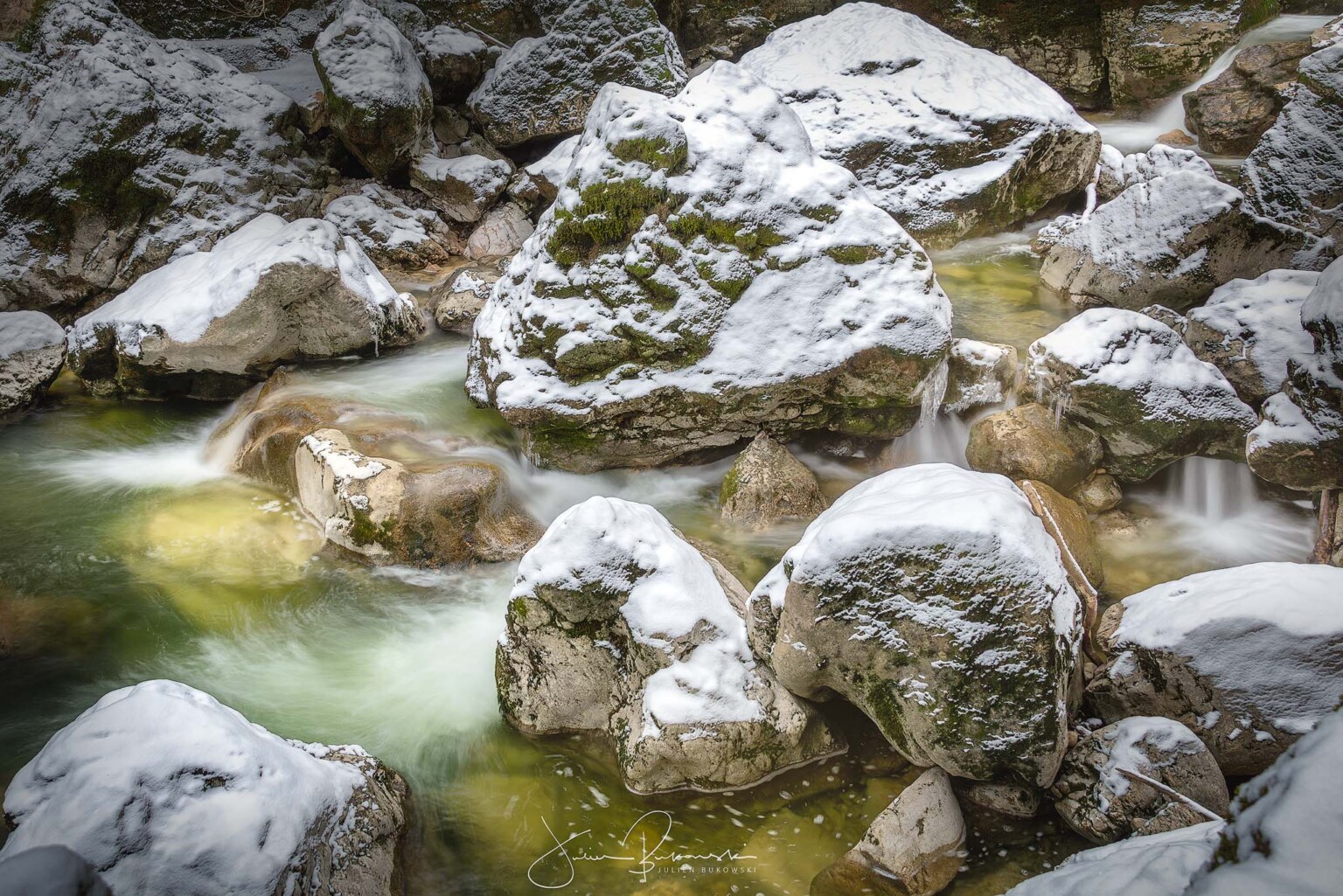 Les gorges en hiver (Gorges de l'Areuse - Suisse)
