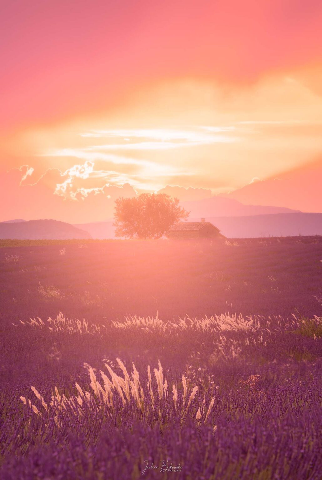 Coucher de soleil magique (Valensole - France)
