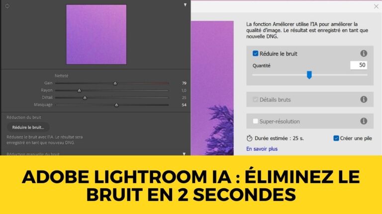 Miniature YT Adobe Lightroom IA Éliminez le Bruit en 2 Secondes