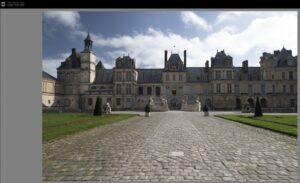 lr masque ciel avant Lightroom Classic : le ciel plat avant retouche locale (château de Fontainebleau)